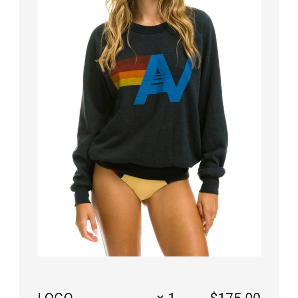 Aviator Nation Logo Sweatshirt in Charcoal